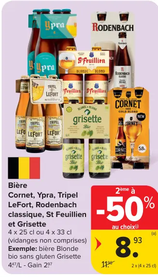 Offre: Bière Cornet, Ypra, Tripel LeFort, Rodenbach 