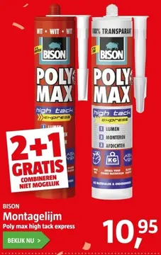 Aanbieding: Montagelijm Poly max high tack express
