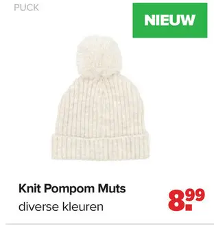 Promotie: Knit Pompom Muts