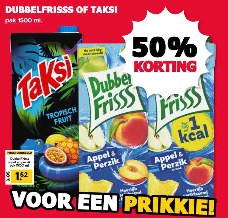 Aanbieding: Dubbelfrisss of Taksi