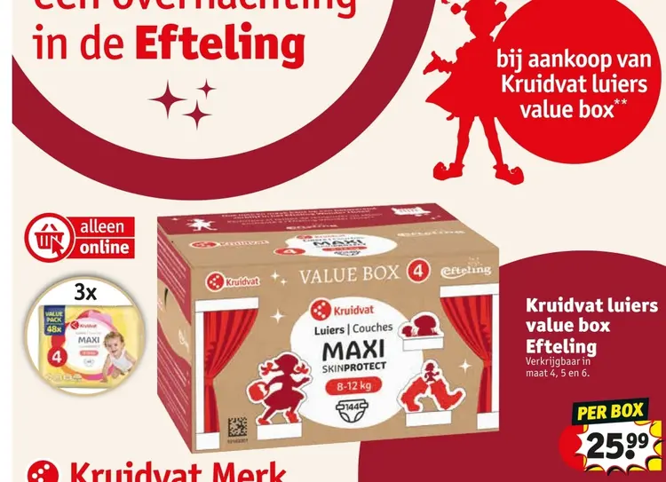 Aanbieding: Kruidvat luiers value box Efteling