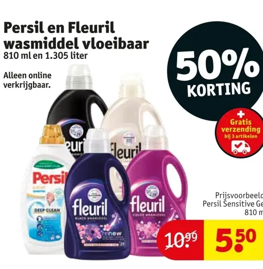 Aanbieding: Persil en Fleuril wasmiddel vloeibaar