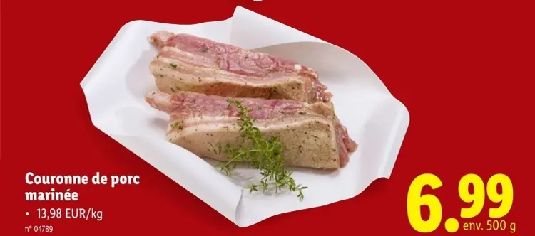 Offre: Couronne de porc marinée