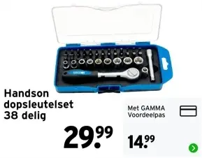 Aanbieding: Dopsleutelset 38 delig