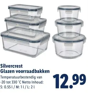 Aanbieding: Glazen voorraadbakken