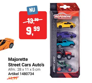 Aanbieding: Majorette Street Cars Auto's, 5st.