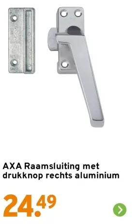 Aanbieding: Raamsluiting met drukknop rechts aluminium