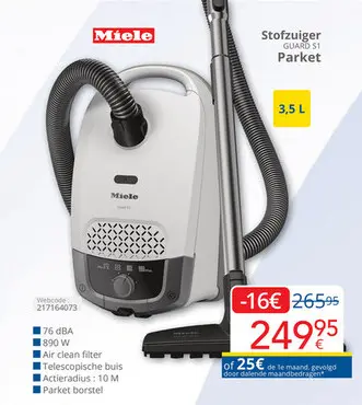 Promotie: Stofzuiger GUARD S1 Parket