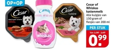 Aanbieding: Cesar of Whiskas kattenmelk