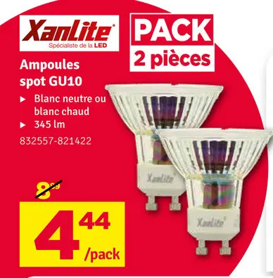 Offre: Ampoules spot GU10