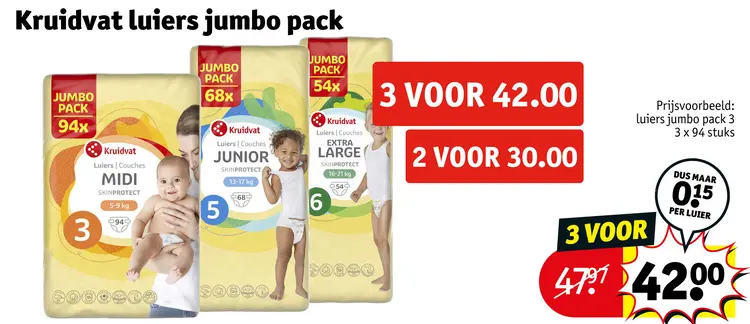Aanbieding: Luiers jumbo pack