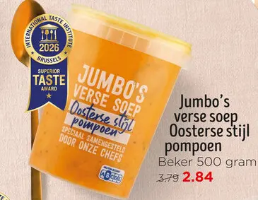 Aanbieding: Verse soep Oosterse stijl pompoen