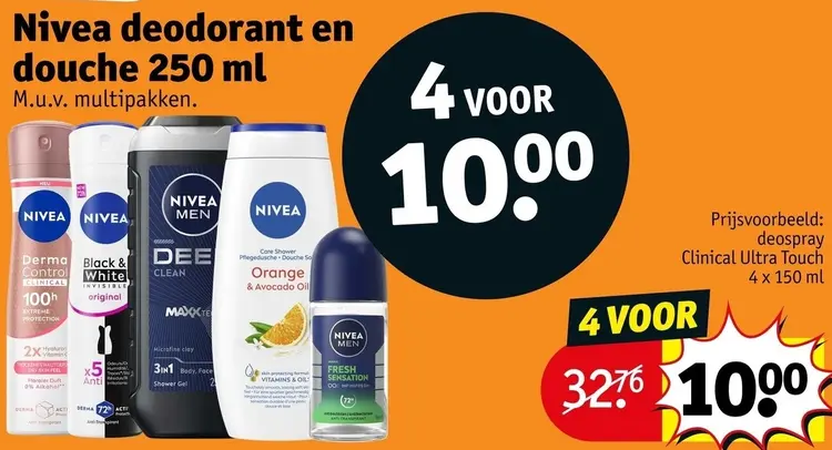 Aanbieding: Deodorant en douche
