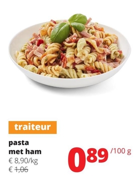 Aanbieding: pasta met ham
