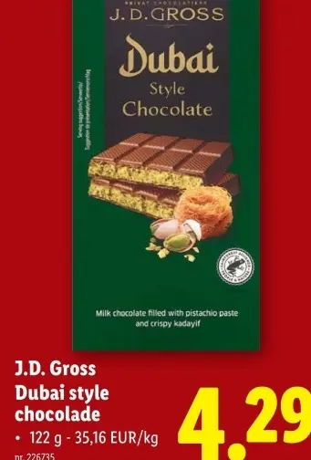 Promotie: Dubai style chocolade