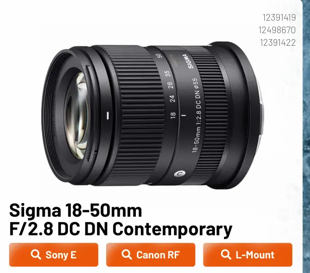 Aanbieding: Sigma 18-50mm F/2.8 DC DN Contemporary
