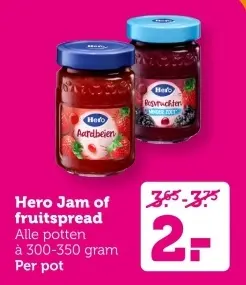 Aanbieding: Hero Jam of fruitspread