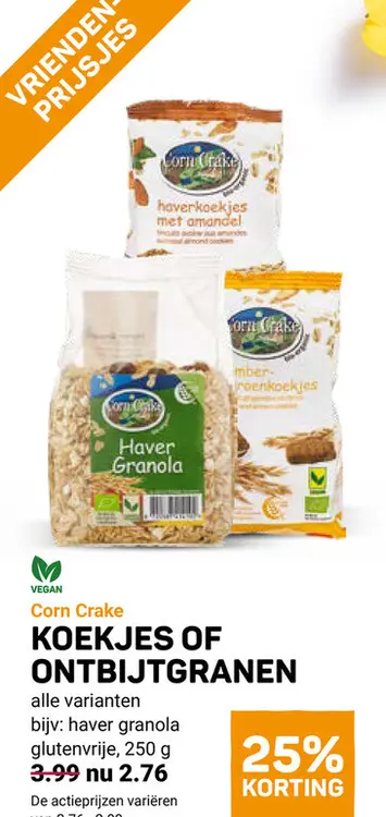 Aanbieding: Koekjes of ontbijtgranen