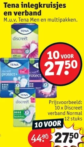 Promotie: Tena inlegkruisjes en verband