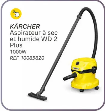 Offre: Aspirateur à sec et humide kärcher wd 2 plus 1000w