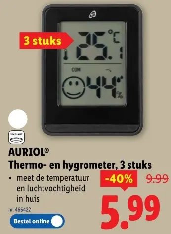 Promotie: Thermo- en hygrometer