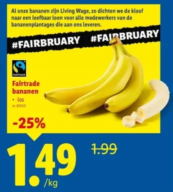 Promotie: Fairtrade bananen