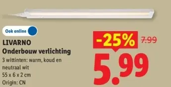 Aanbieding: Onderbouw verlichting