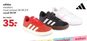Aanbieding: Adidas VL Court 3.0 kinder sneakers rood wit