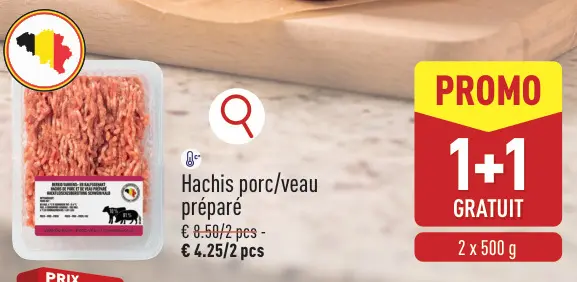Offre: Hachis porc/veau préparé