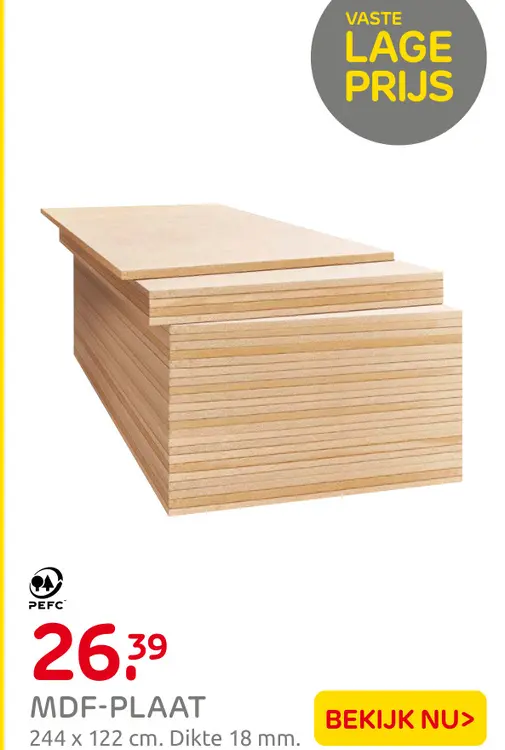 Aanbieding: Mdf-plaat