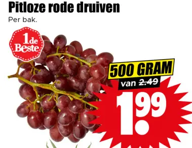 Aanbieding: Pitloze rode druiven