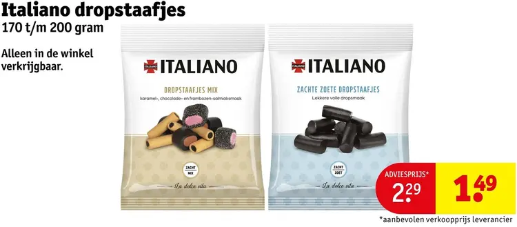 Aanbieding: Dropstaafjes