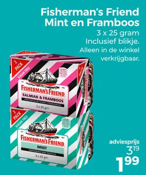 Aanbieding: Fisherman's Friend Mint en Framboos