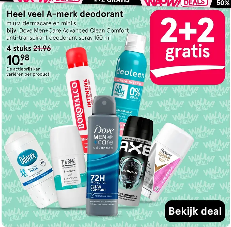 Aanbieding: Heel veel A-merk deodorant