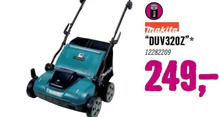 Aanbieding: MAKITA Accu Verticuteermachine DUV230Z excl. 18 V accu en lader