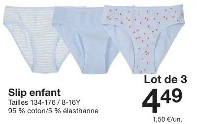 Offre: Slip enfant