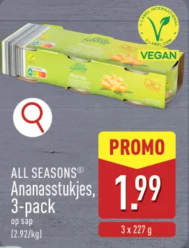 Aanbieding: Ananasstukjes, 3-pack