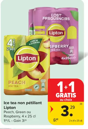 Offre: Ice tea non pétillant