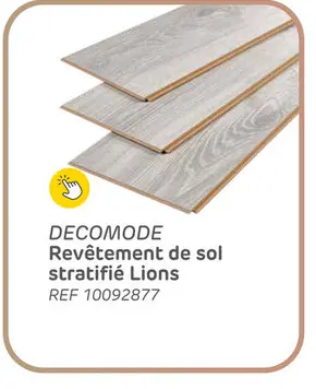 Offre: Parquet stratifié decomode lions bern 4 côtés rainure en v 8mm 1.995m²