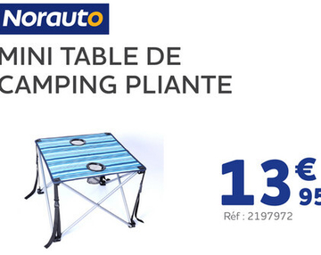 Offre: Mini table de camping pliante norauto