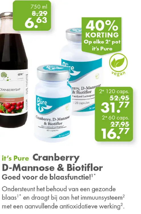 Aanbieding: Cranberry S-Mannose en Biotiflor