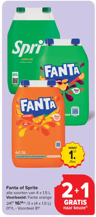 Aanbieding: Fanta of Sprite