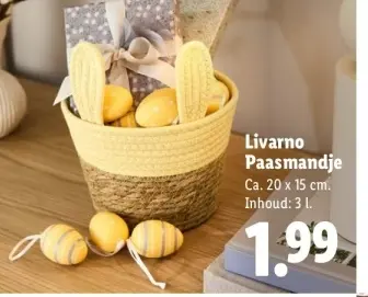 Aanbieding: Livarno paasmandje