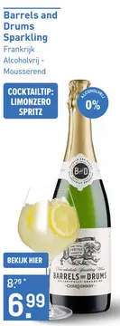 Aanbieding: Barrels and Drums Sparkling 75CL Mousserend