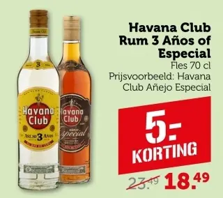 Aanbieding: Havana Club Rum 3 Años of Especial