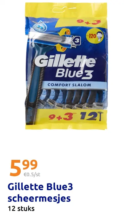 Aanbieding: Gillette Blue3 scheermesjes