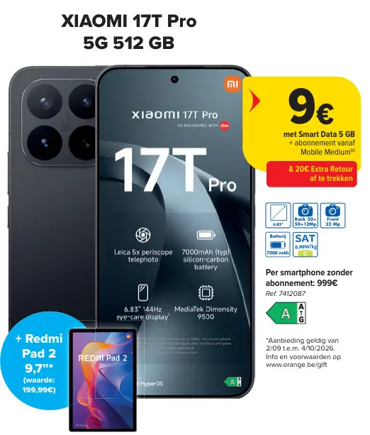 Promotie: XIAOMI 17T Pro 5G 512 GB