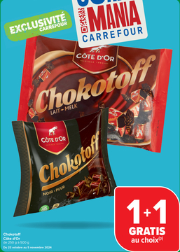 Offre: Chokotoff Côte d’Or 1+1 GRATIS au choix