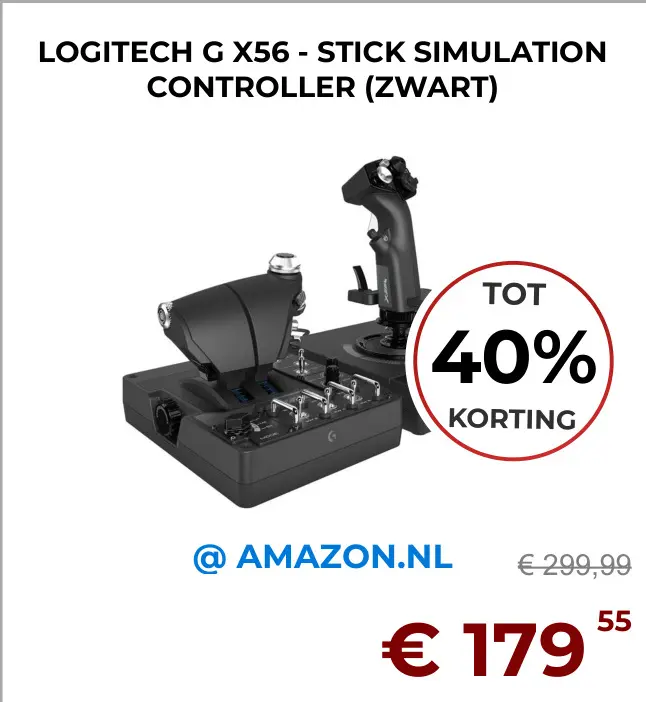 Aanbieding: Logitech g x56 - stick simulation controller