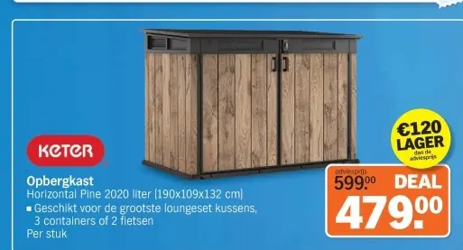 Aanbieding: Opbergkast Horizontal Pine